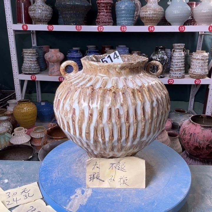 暖***5景德镇陶瓷花盆花器514