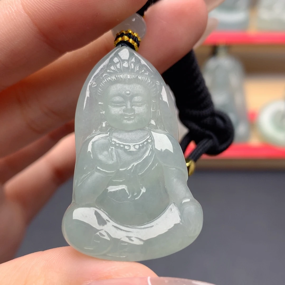j***g翡翠未镶嵌颈饰宝宝观音