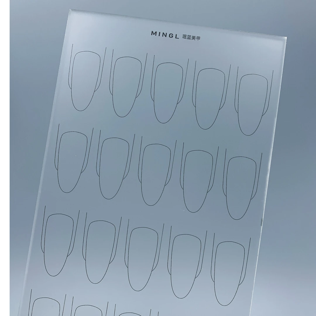 珉蓝美甲磨砂亚克力彩绘练习板美甲新手小帮手