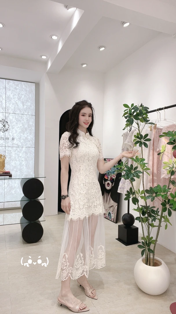 【名媛风】夏季新款高定时尚设计师蕾丝