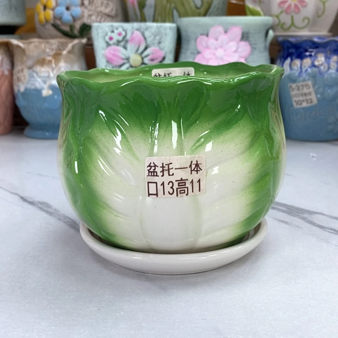 夏西陶瓷花盆@@5885