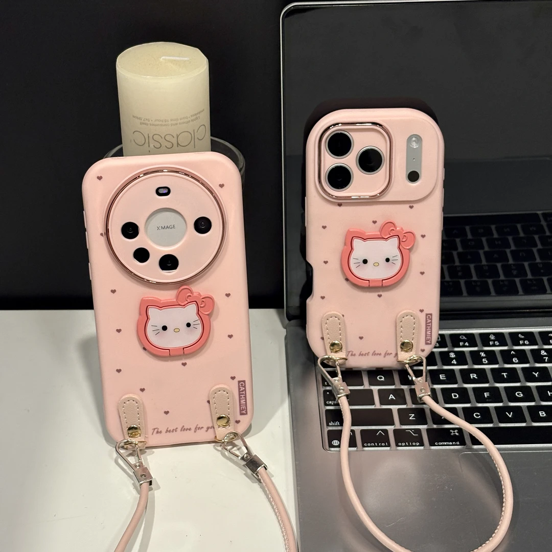 爱心波点适用苹果17pro手机壳16pm小胖妹华为p80小众oppo荣耀小米