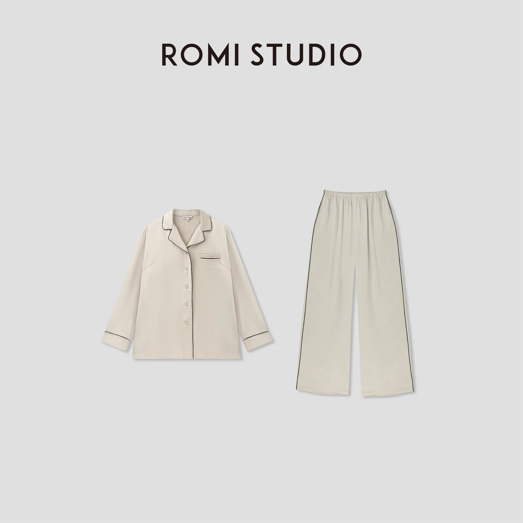 ROMI STUDIO“quiet luxury”香槟色家居服套装 23AWW456/23AWK457