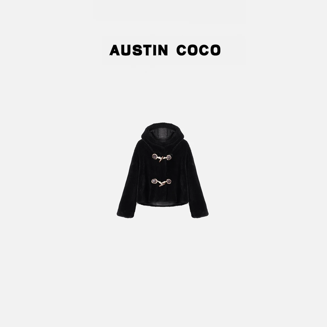 AUSTIN COCO-设计款轻奢百搭小香风羊毛颗粒外套2301