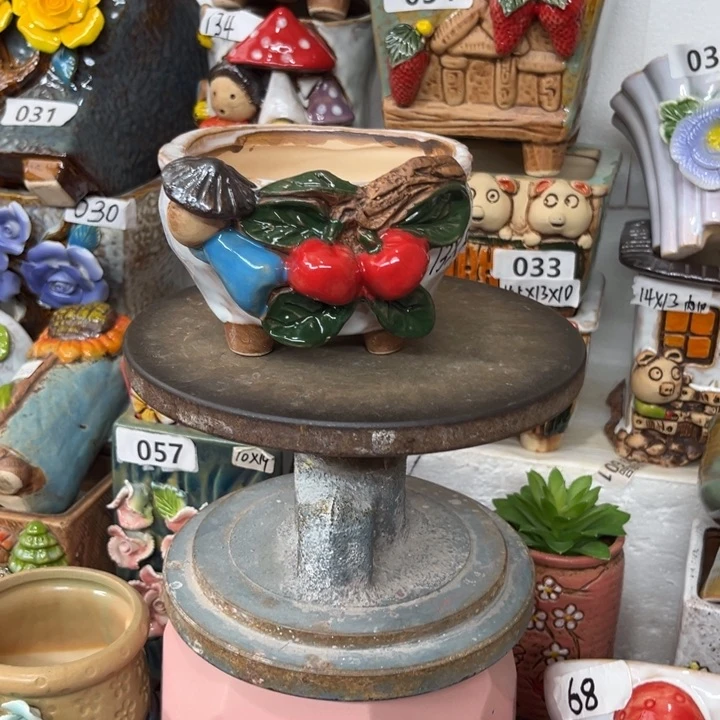 紫砂花盆粗陶材质多肉花盆