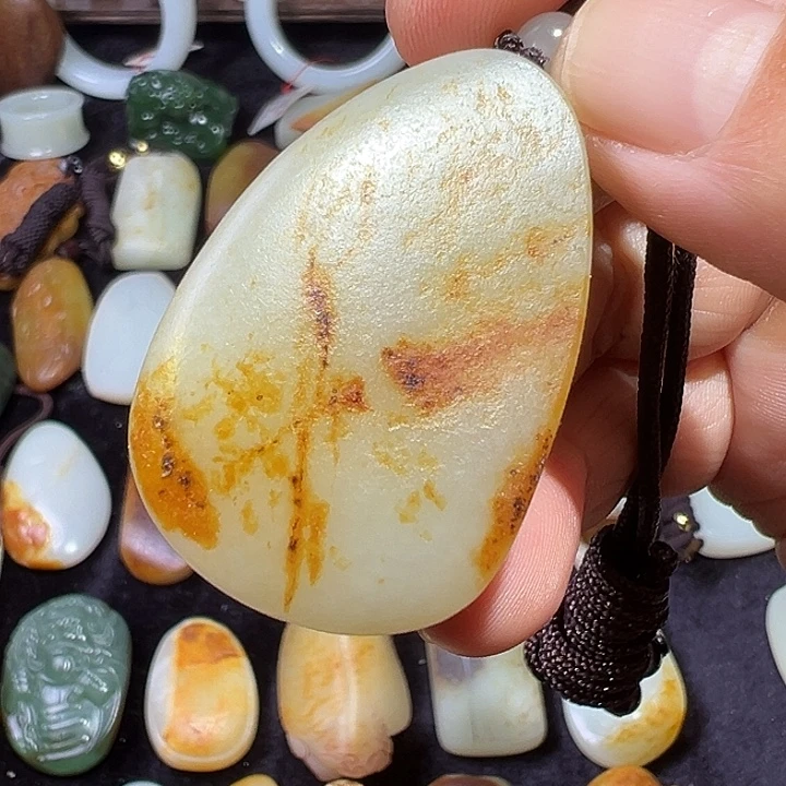 和田玉未镶嵌吊坠(不含链)