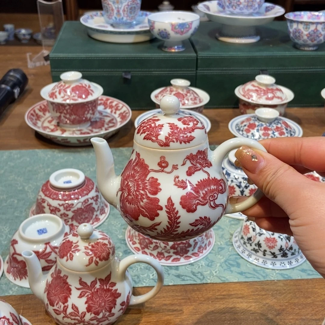 杯正绎堂全红虞美人壶