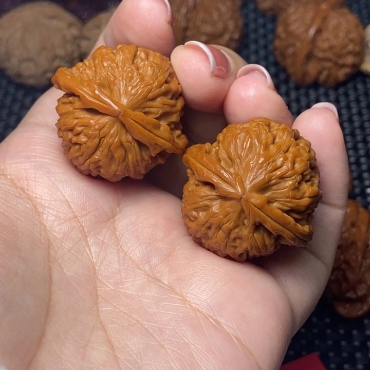 高***河文玩核桃把件白狮子