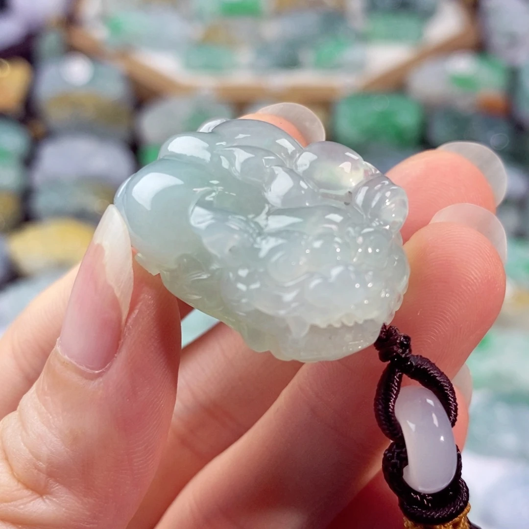 翡翠未镶嵌颈饰天然