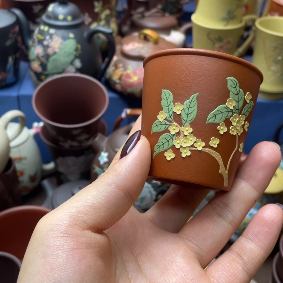 茶杯红泥紫砂主人杯80cc