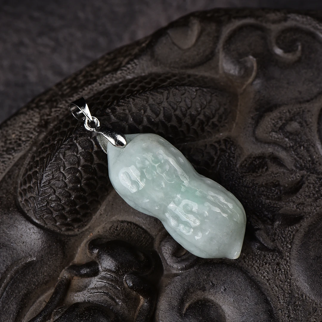 天然缅甸A货翡翠花生吊坠C107-多样性发一件