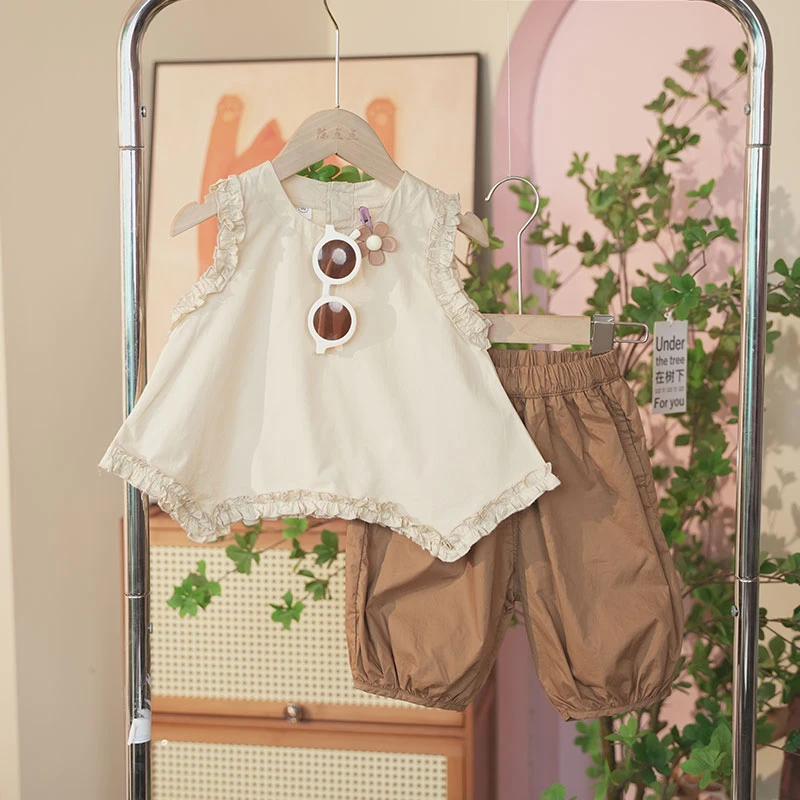 童装女童夏季套装2025新款女宝宝两件套洋气时髦小孩夏天衣服幼儿