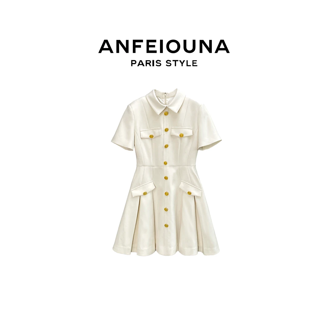 2025新款夏季轻奢珍珠小姐晨锐小香风连衣裙3320