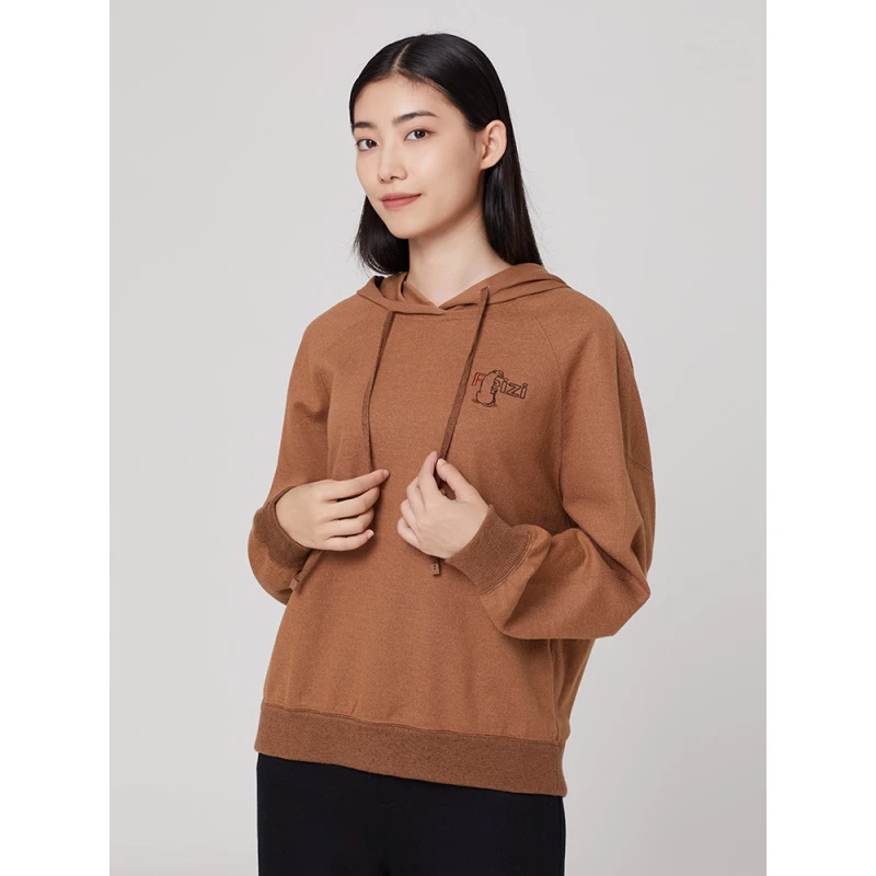 菲姿FEIZI冬季驼色卫衣F2W182