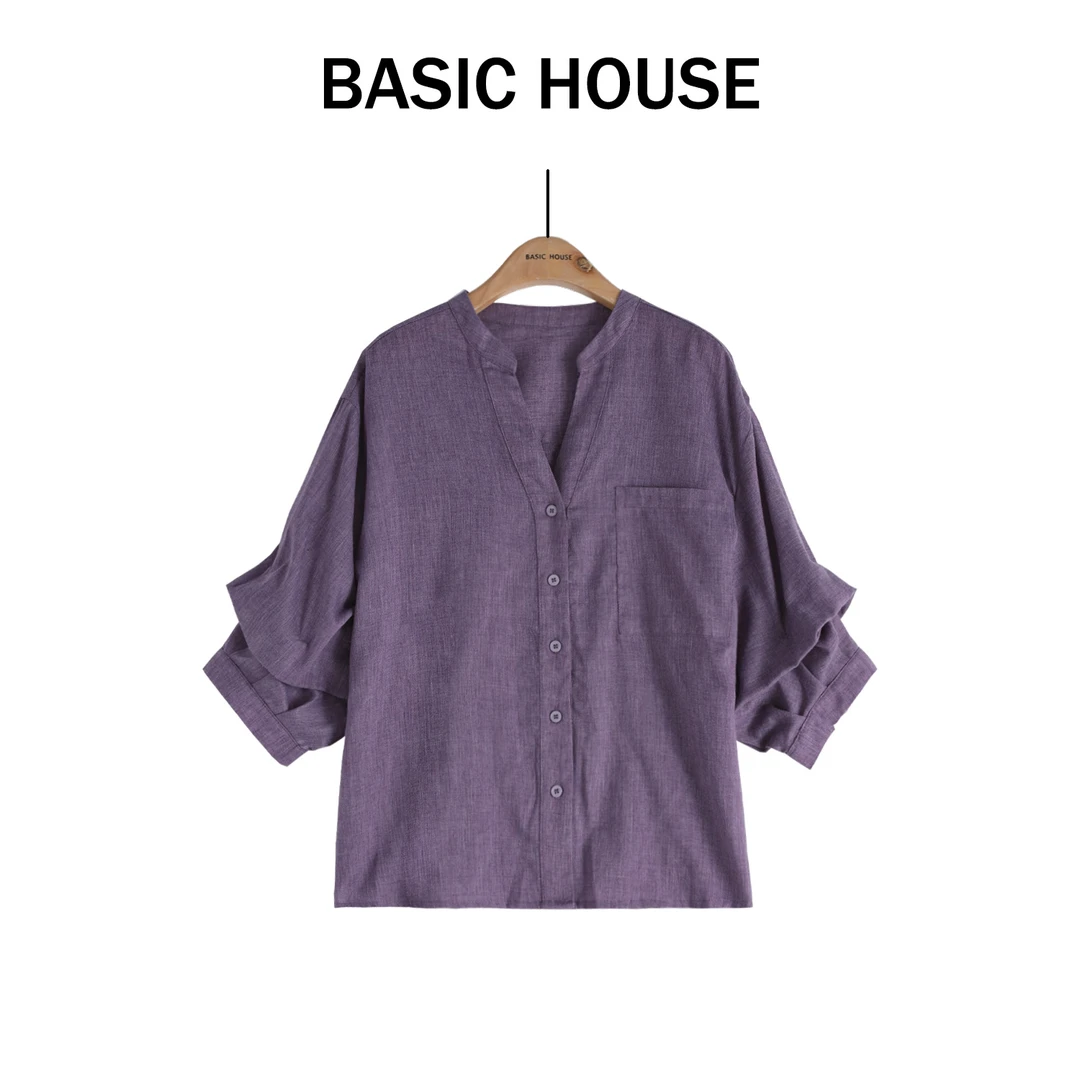 Basic House/百家好气质时尚百搭夏季紫色设计师B1335B5VK32