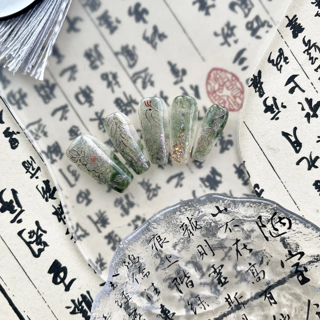 【时来运转·凤舞荣华】国风原创纯手绘好运系列日常出街高级穿戴甲
