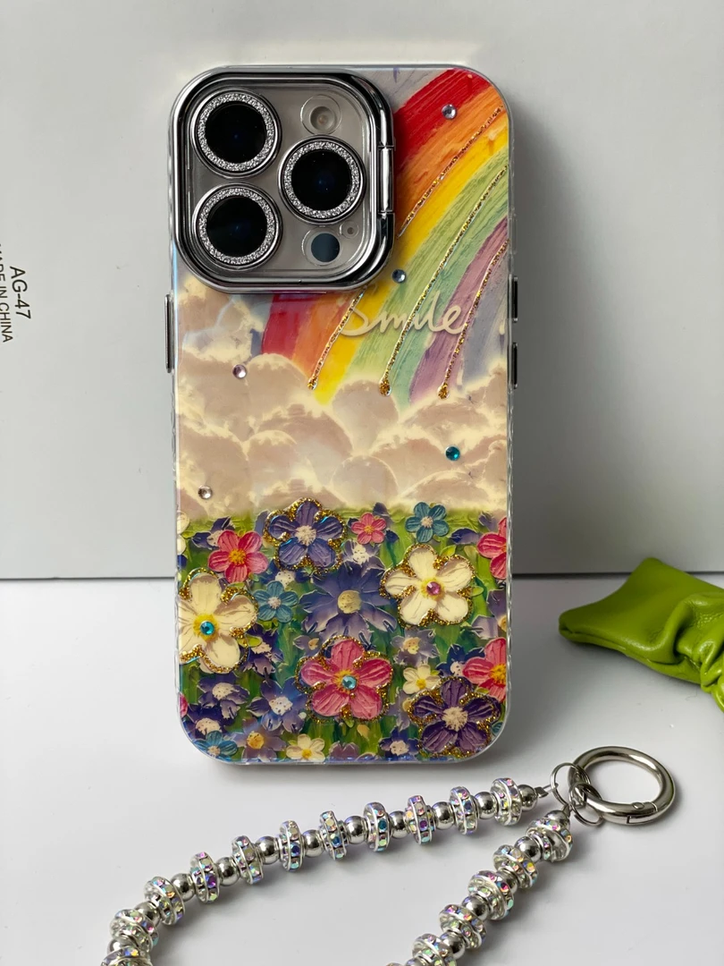 【彩虹花海】适用于苹果16Promax、15/14/13全包手机壳