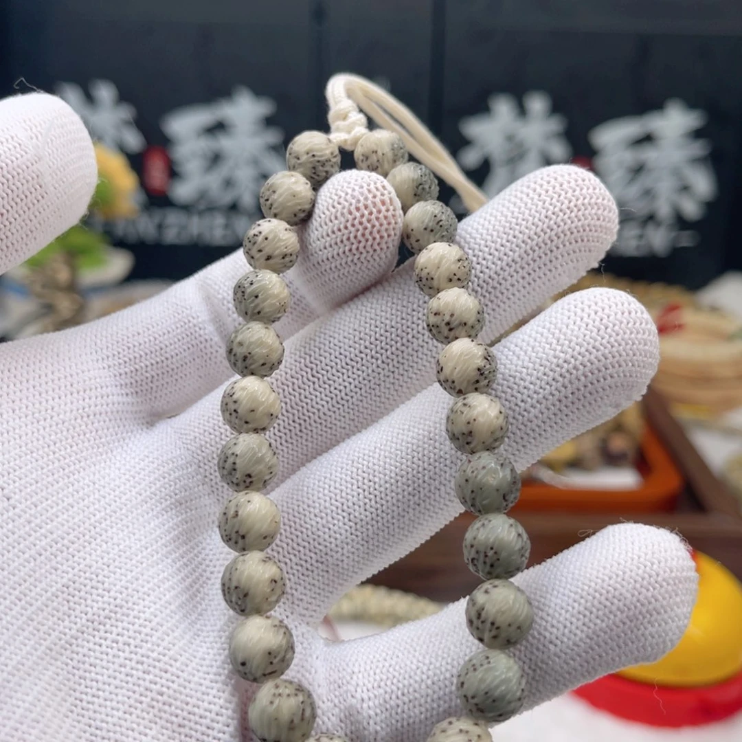 手串星月菩提石玉绿背河豚9圆螺旋纹定风珠同枝果