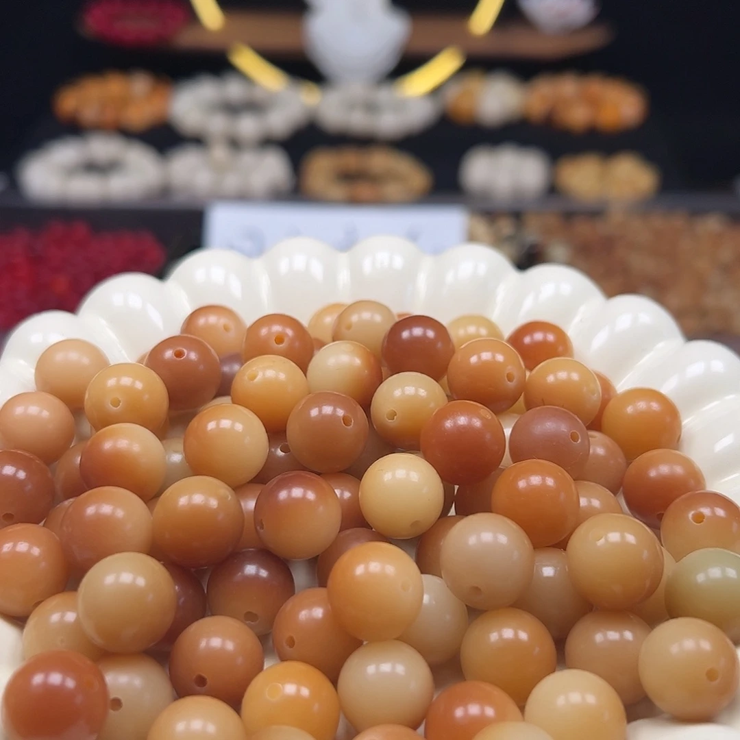 手串菩提根/象牙果卡13炭烧圆150颗