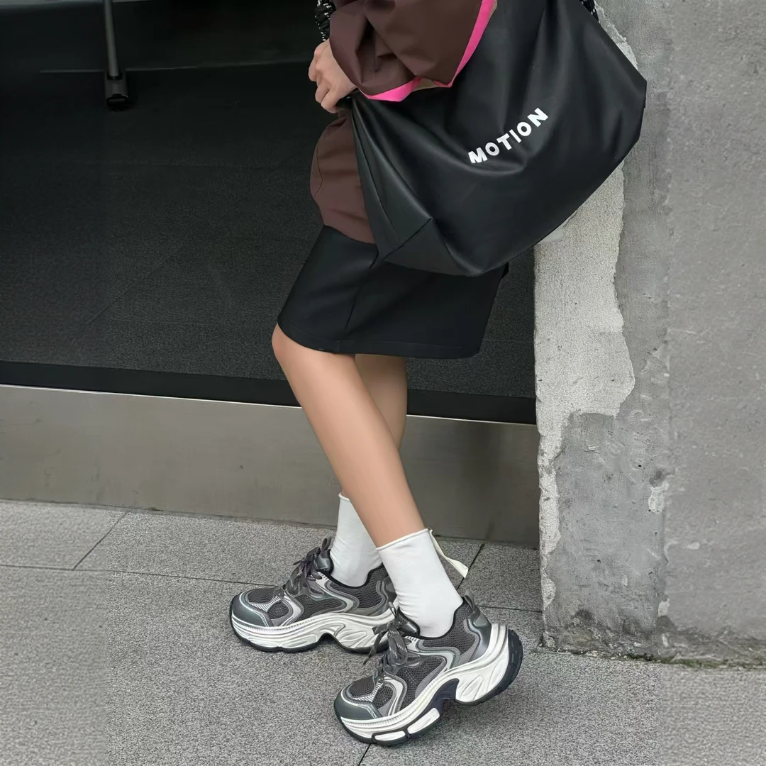 轻便舒适女款休闲老爹鞋168-06