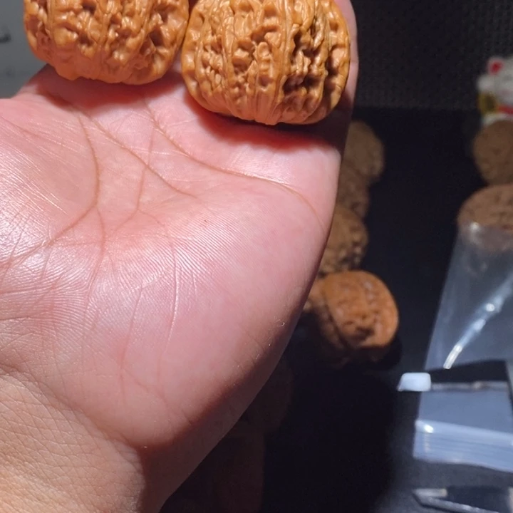 把件文玩核桃白狮子