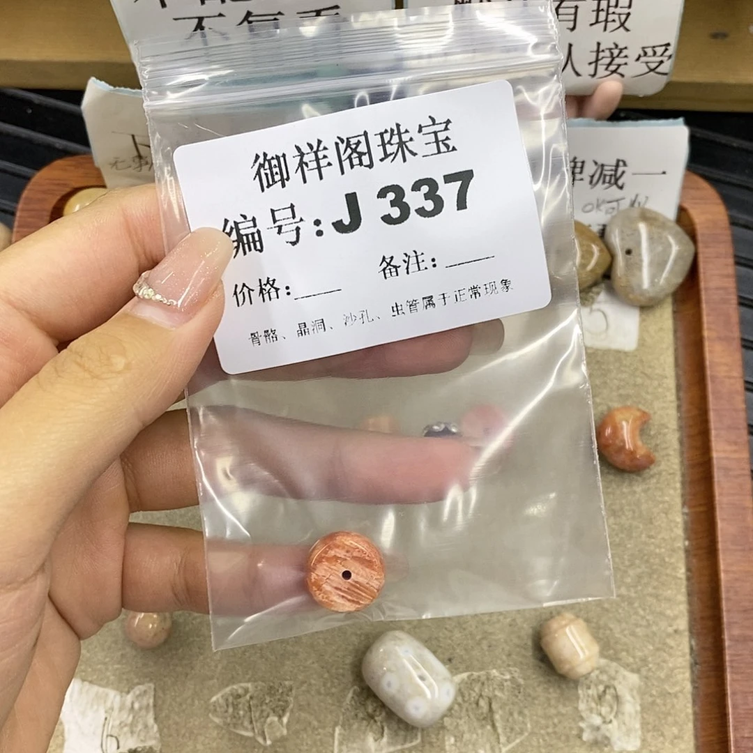 硅化珊瑚（珊瑚玉）未镶嵌颈饰想***嘎