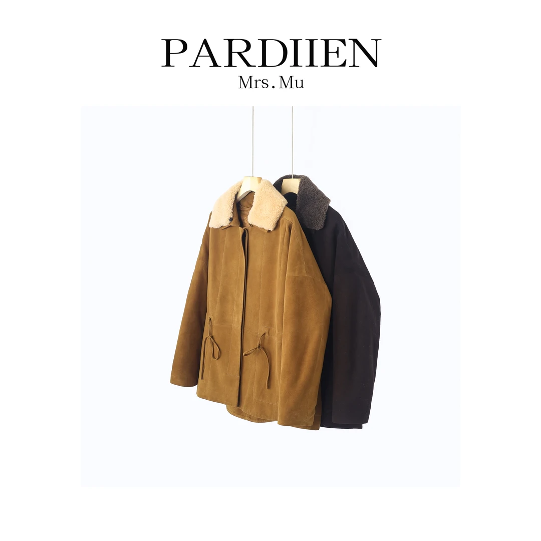【北总严选】帕迪恩百搭短款抽绳收腰皮鹅绒服翻领外套25PD-25F3129