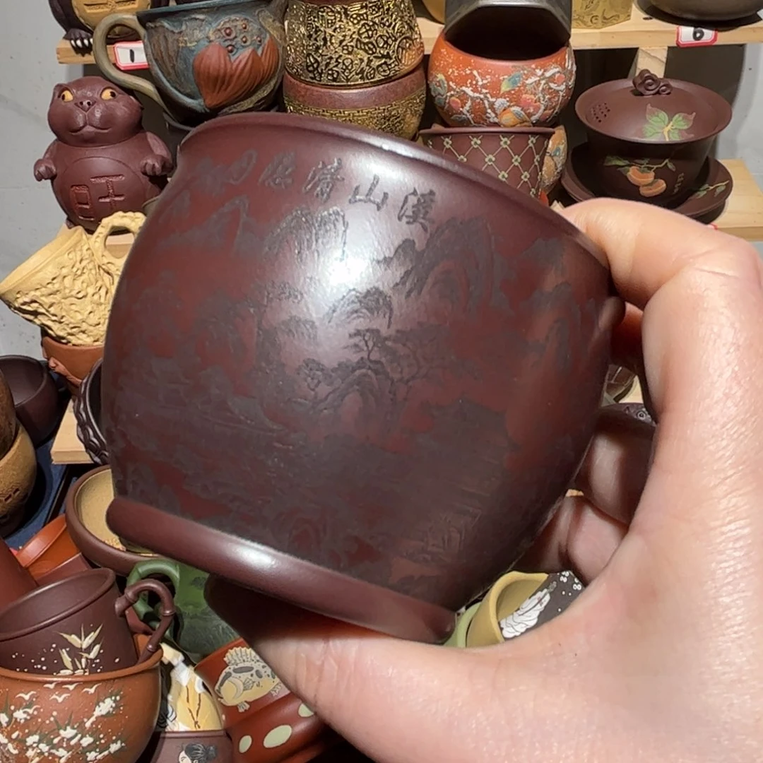 紫砂茶杯宜兴紫砂主人杯