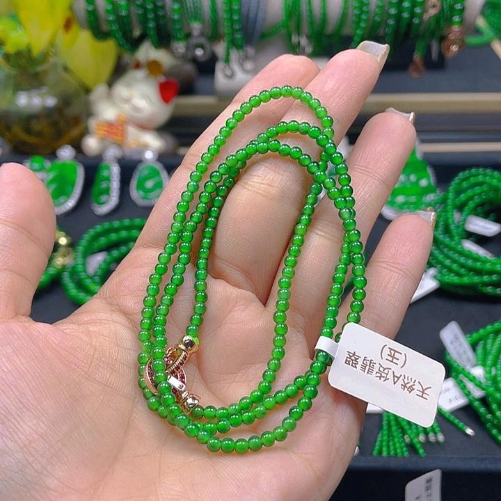 翡翠未镶嵌颈饰翡翠项链3