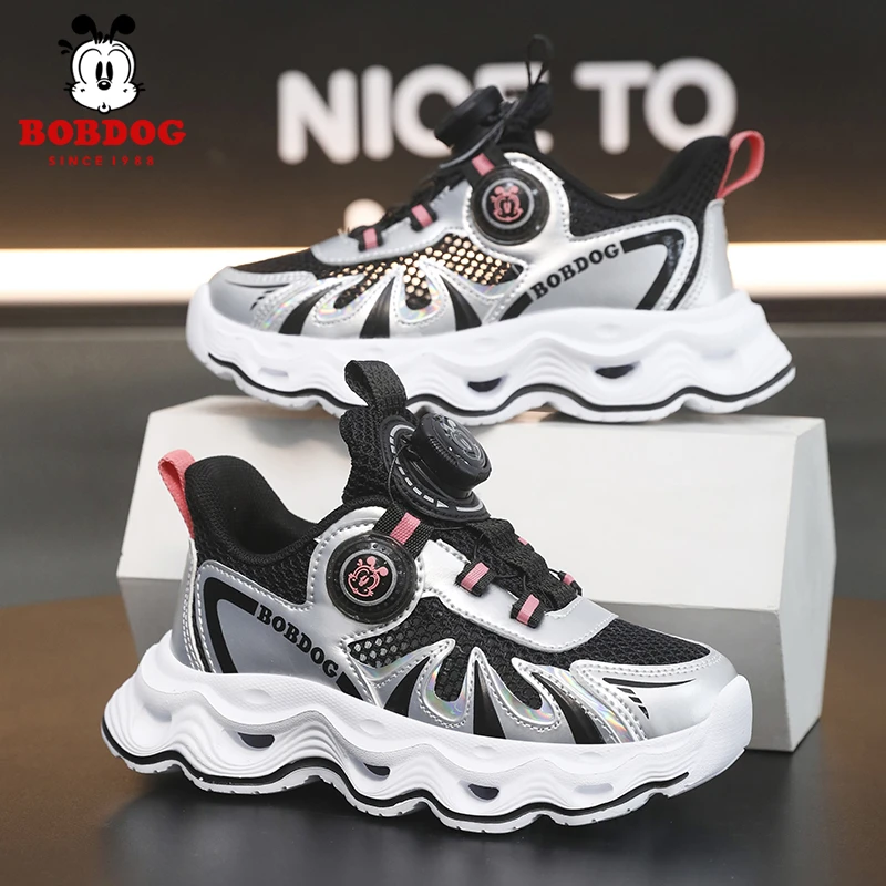 巴布豆男童网面透气儿童单网运动鞋2025夏季新款中大童儿童休闲鞋