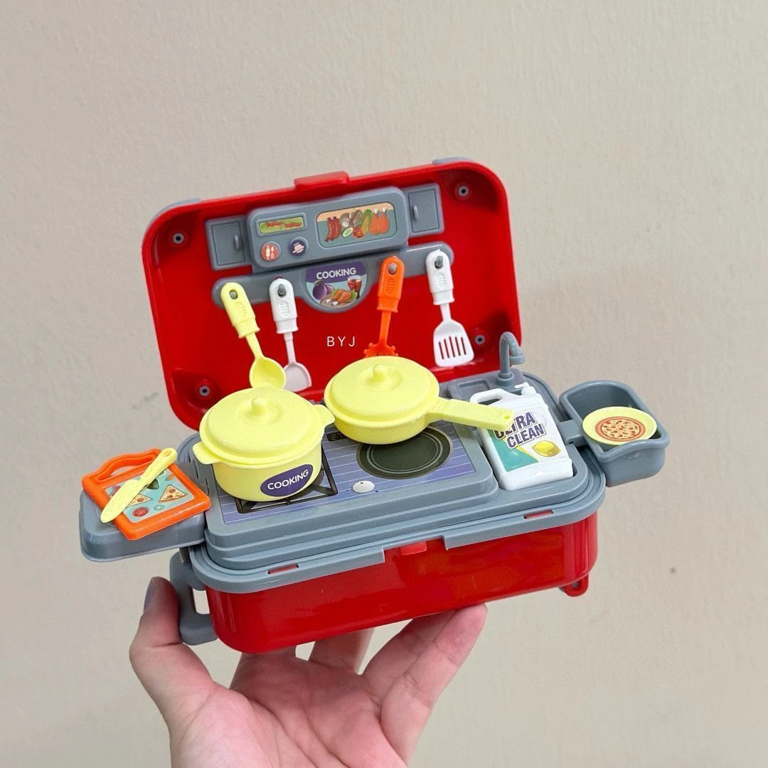 厨房套装儿童过家家旅行箱玩具厨具旅行箱男女孩玩具套装生日礼物