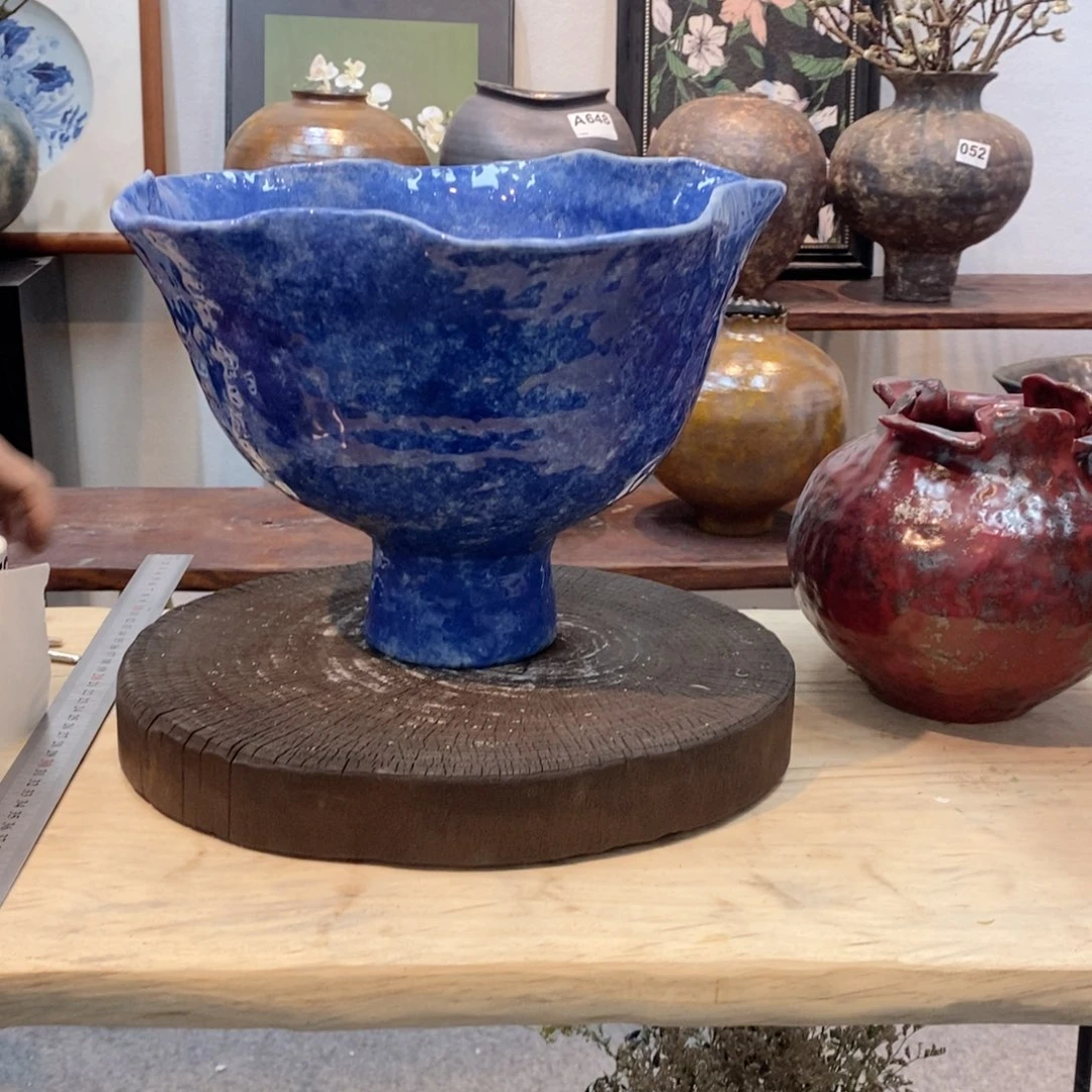 瓶景德镇手工花器 盘泥 微瑕