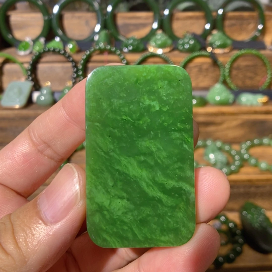 【闪购商品】吊坠(不含链)未镶嵌和田玉加拿大碧玉无事牌 50/30