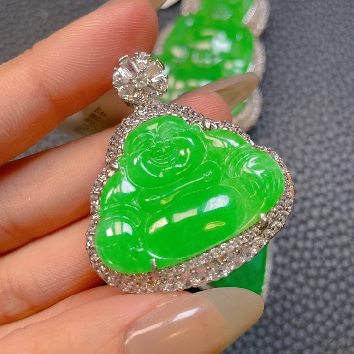 【闪购商品】翡翠银S925镶嵌颈饰翡翠
