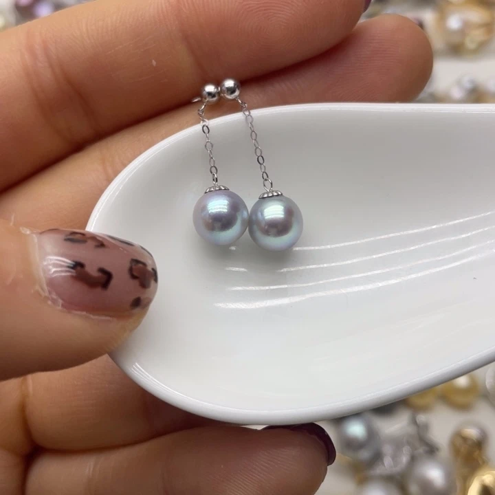海水珍珠耳饰18K金镶嵌