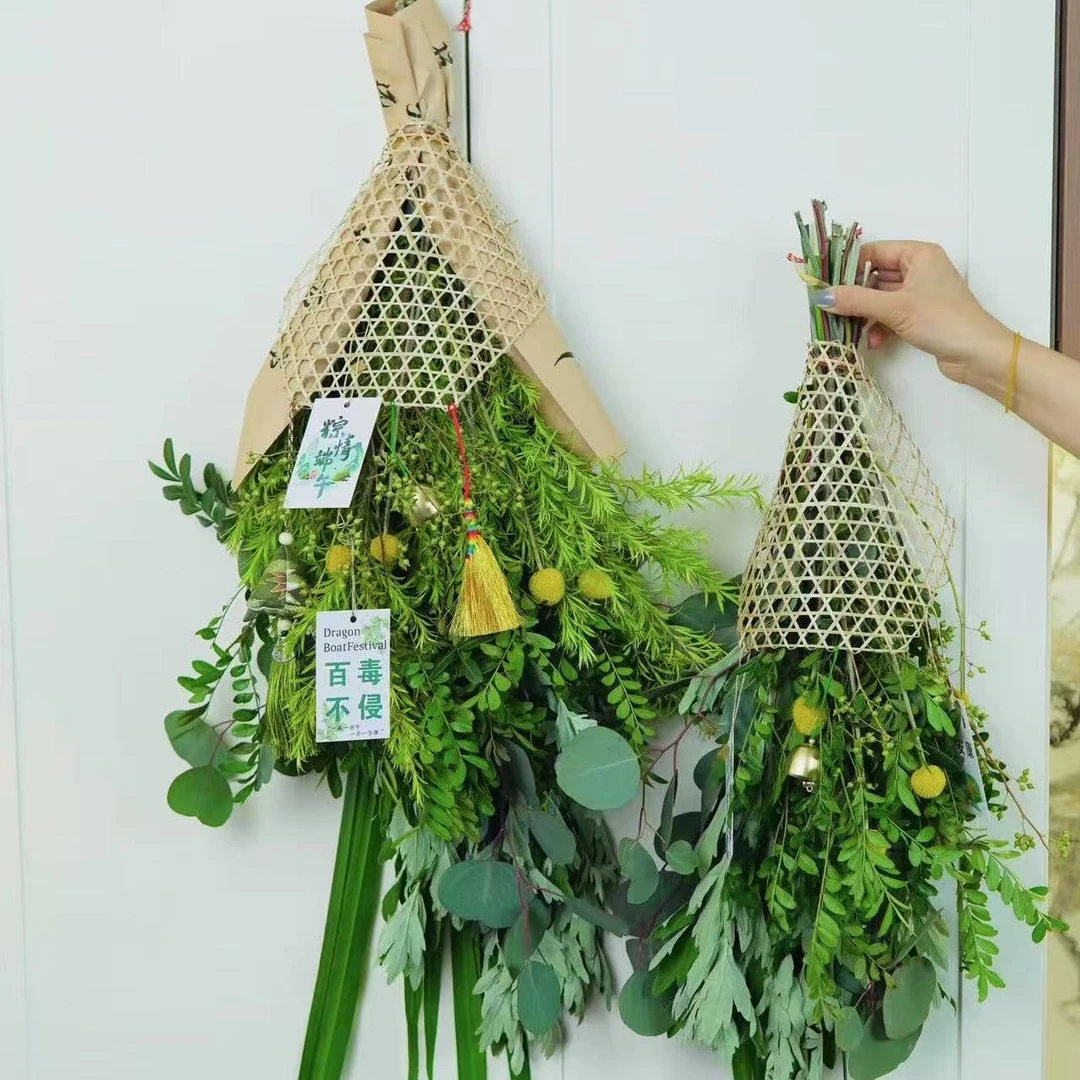 [端午DIY门挂花束]云南现采艾草菖蒲叶鲜花花材花束
