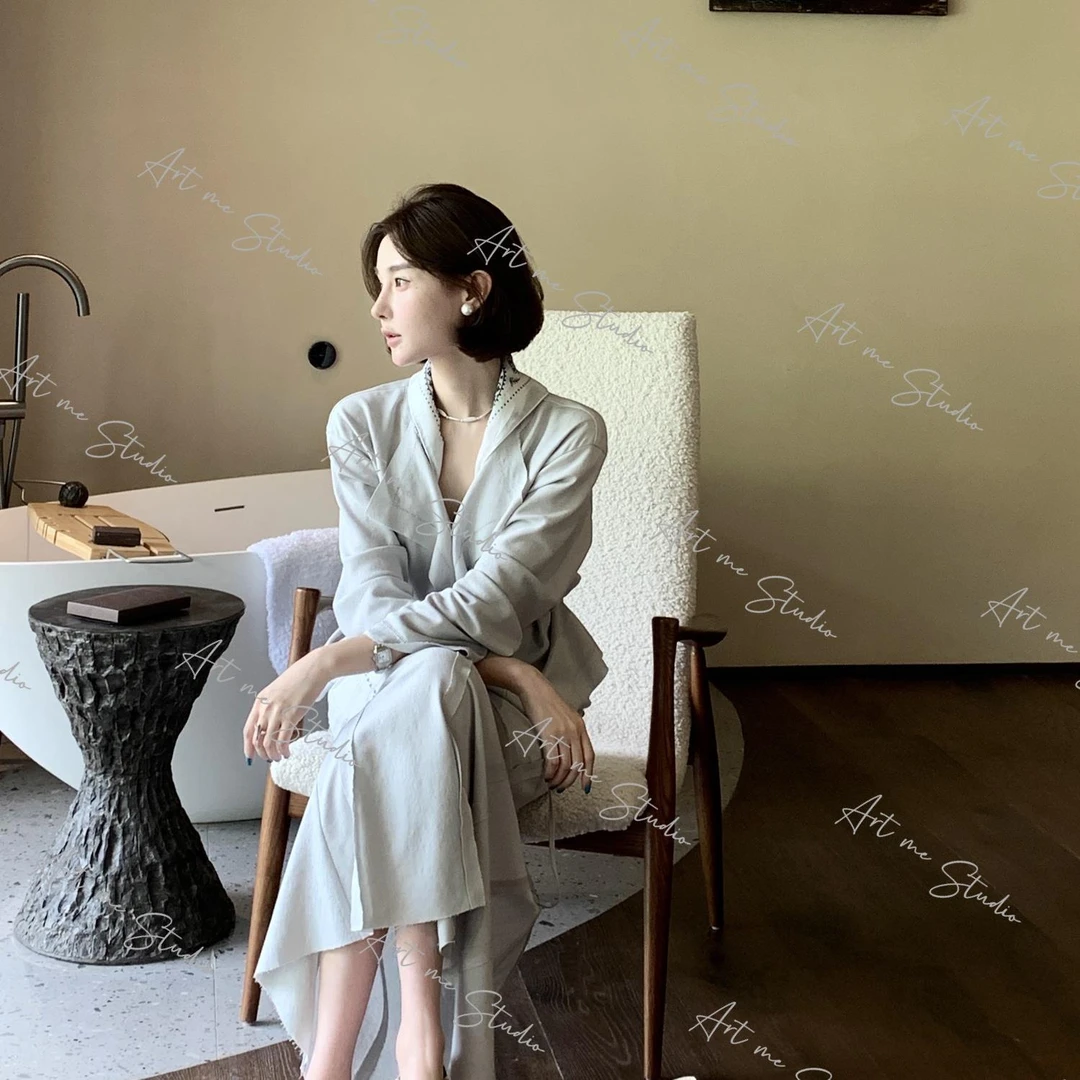 轻氧女神冷感绝美收腰必入气质松弛随性简约衬衫半裙套装w1767w1