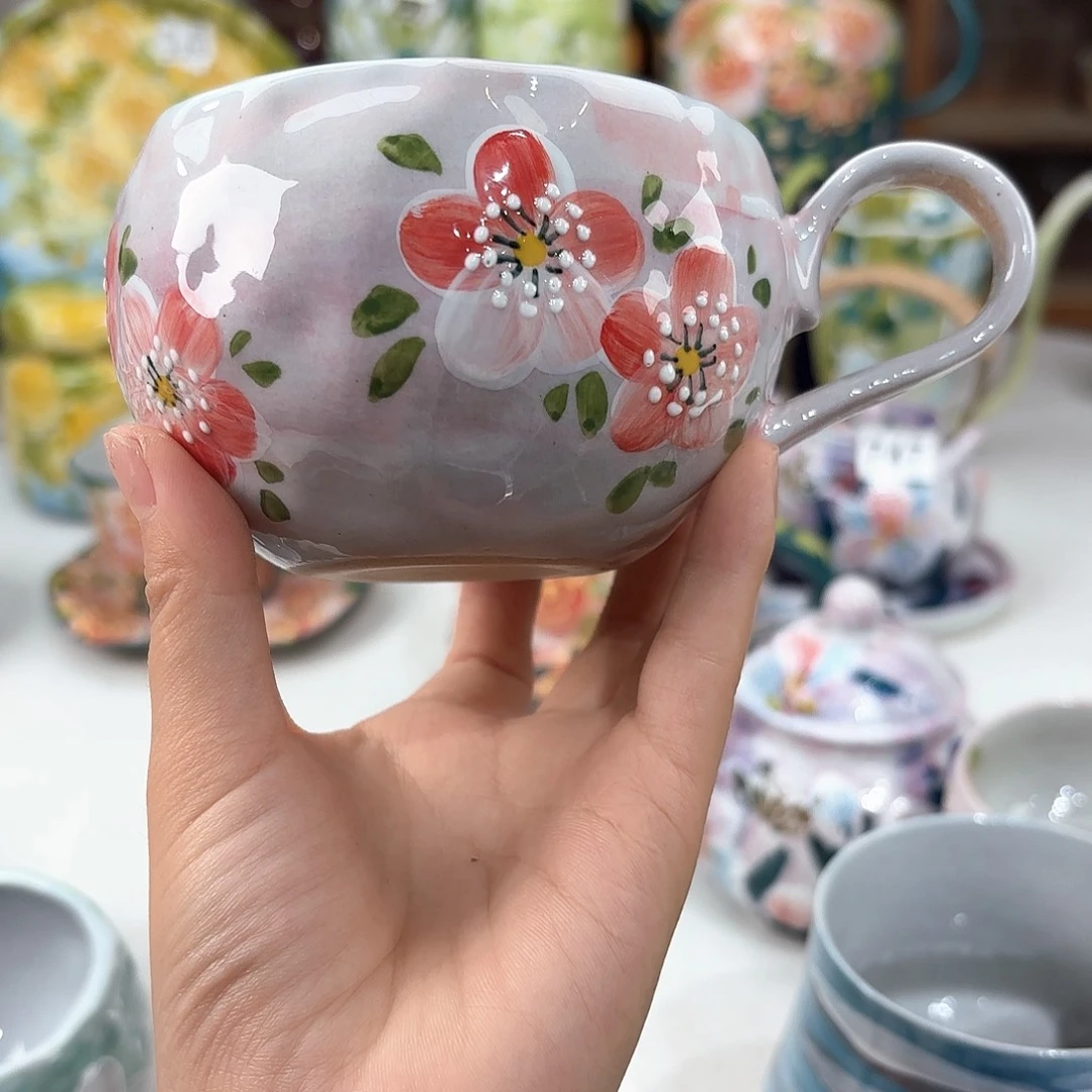 景德镇手绘高温釉下彩陶瓷茶具