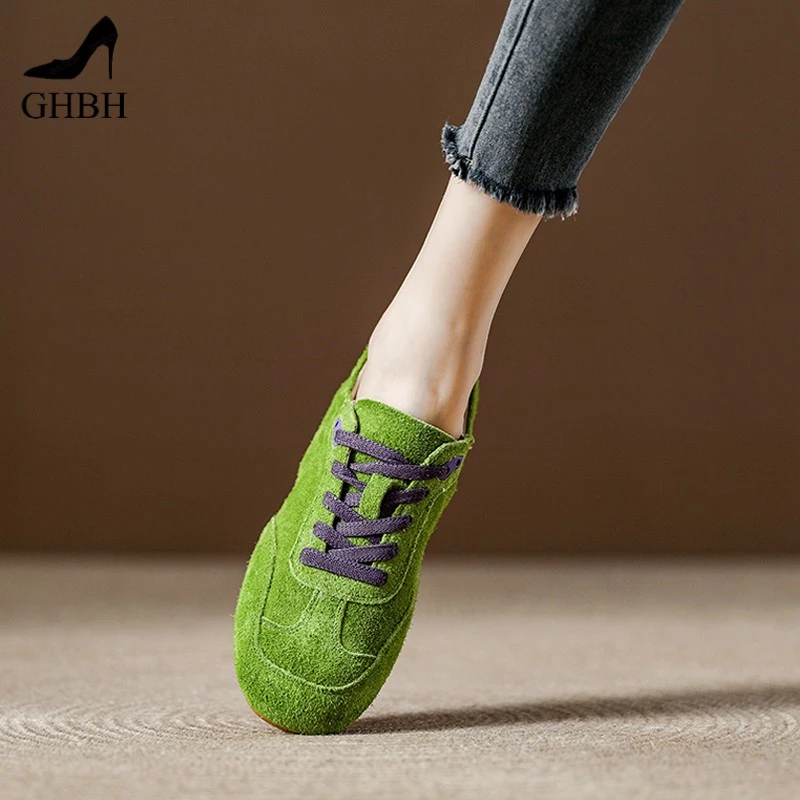 西班牙小众品牌时尚款糖果色德训鞋简约透气阿甘鞋女鞋时尚运动鞋