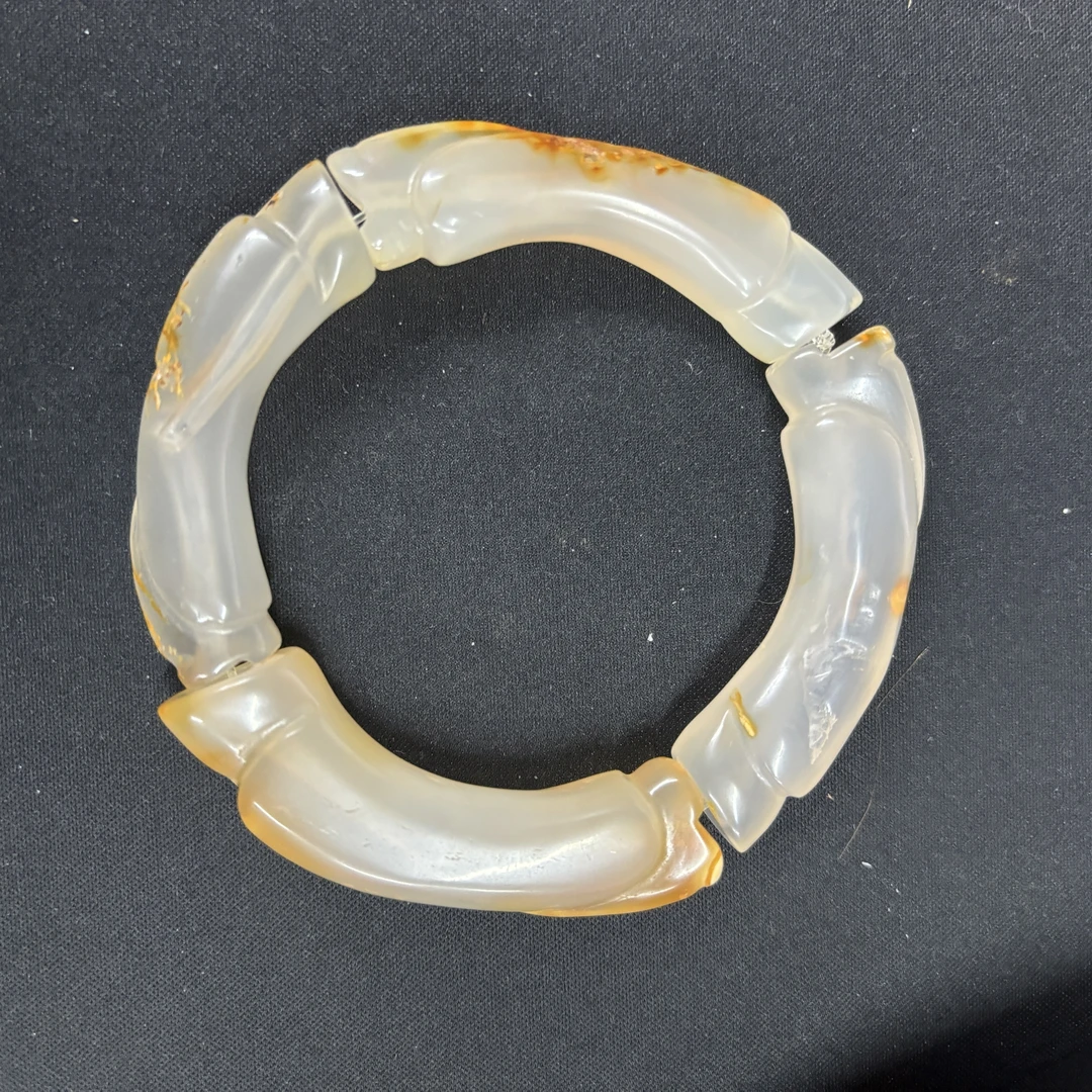 明代天然玛瑙龙形组合镯-NX