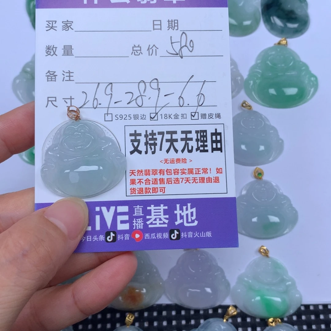 雅***致翡翠未镶嵌颈饰天然