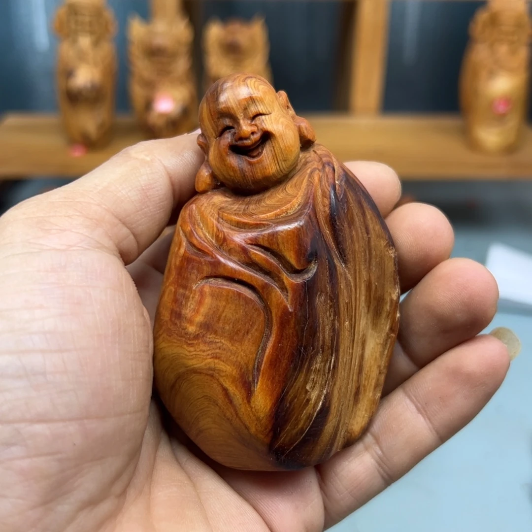 简***语木崖柏木摆件手把件