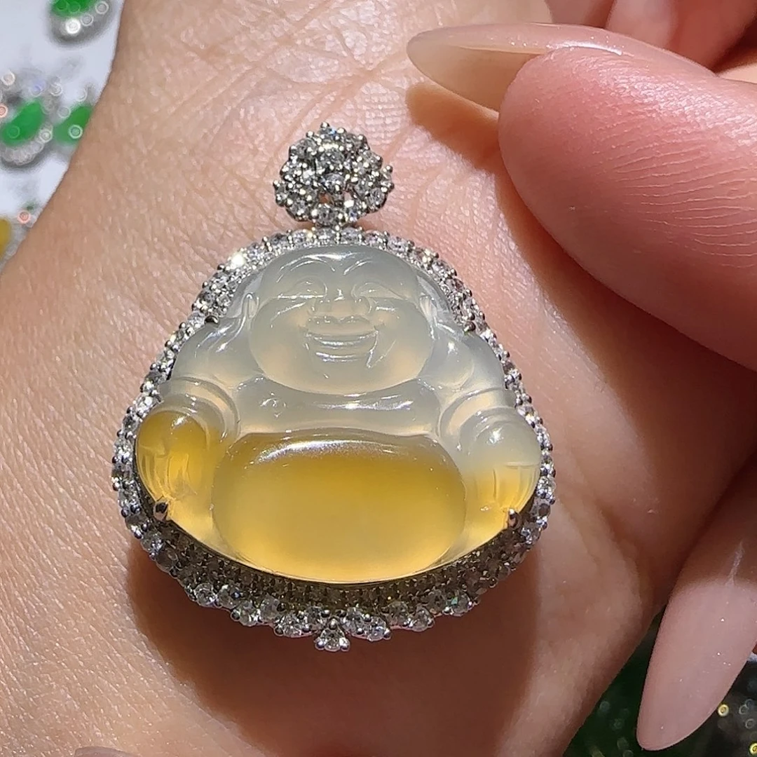 【闪购商品】颈饰18K金镶嵌翡翠天然