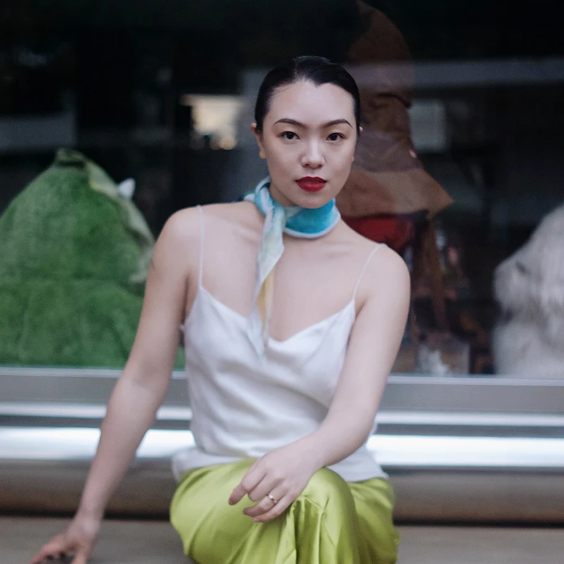 无言之歌 桑蚕丝真丝轻薄丝巾设计师联名女士夏季时尚方巾70*70CM