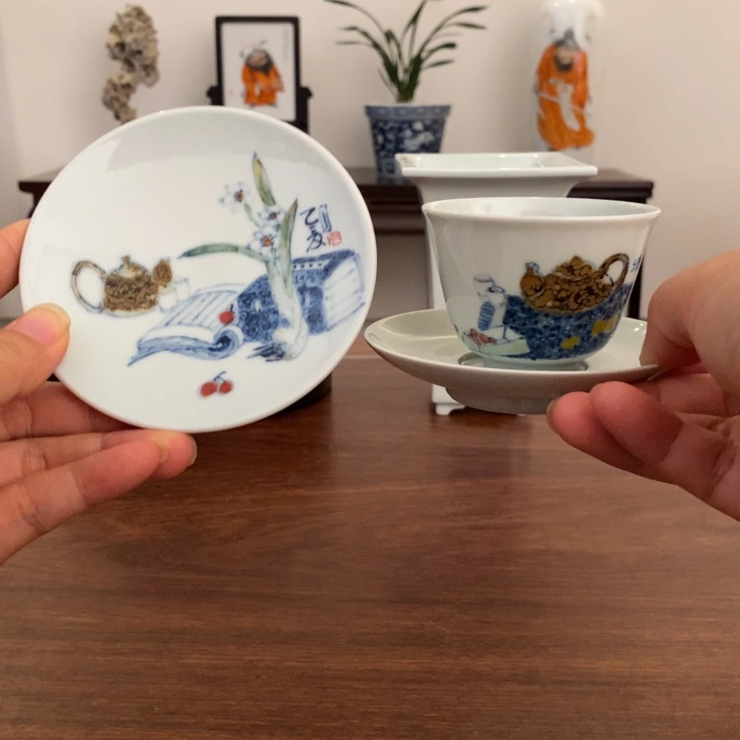 虎***…景德镇艺术陶瓷单杯小碟