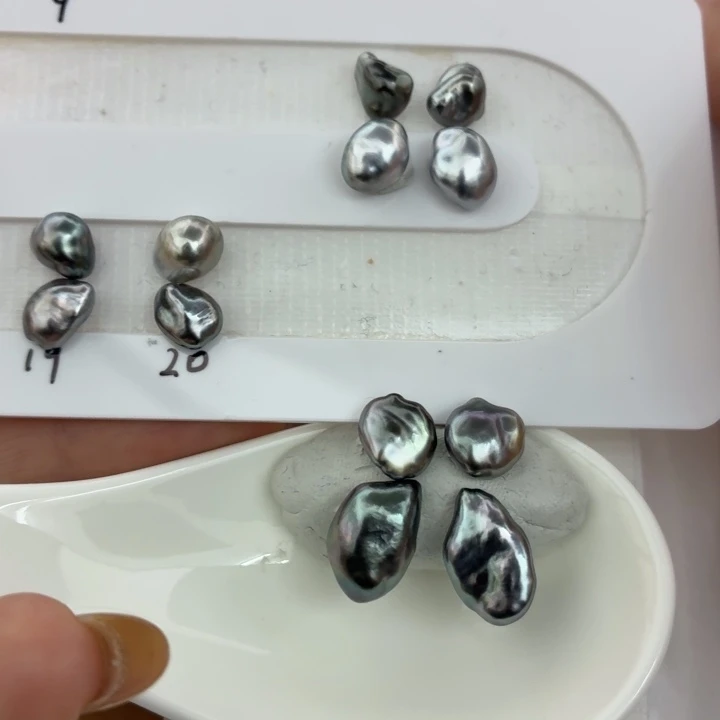 海水珍珠裸珠海水珍珠炫彩大溪地keshi裸珠