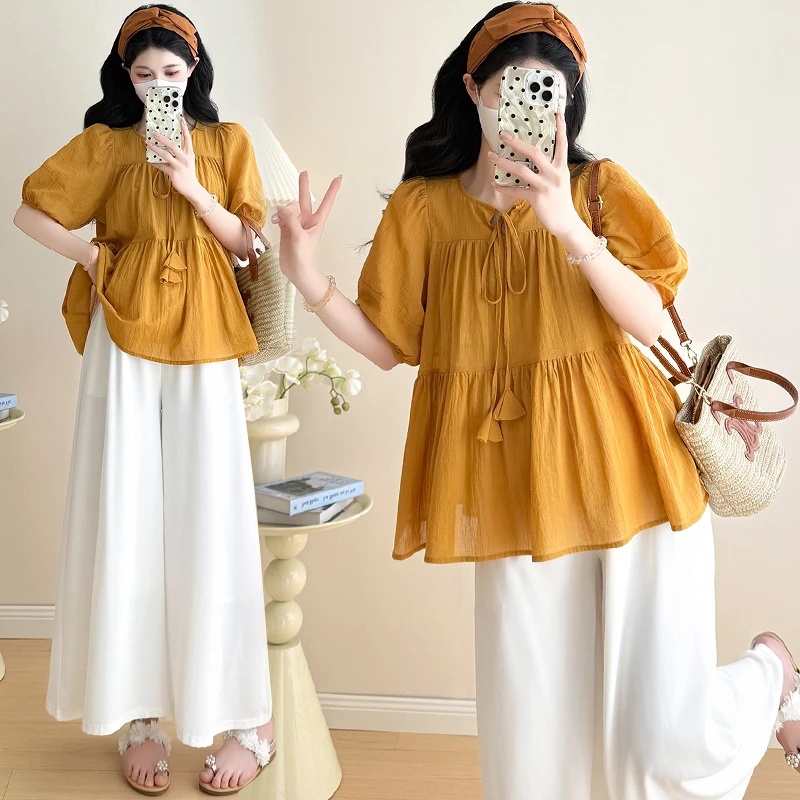 网红女装大码2025夏季新款时尚短袖上衣百搭气质显瘦甜美裤裙套装