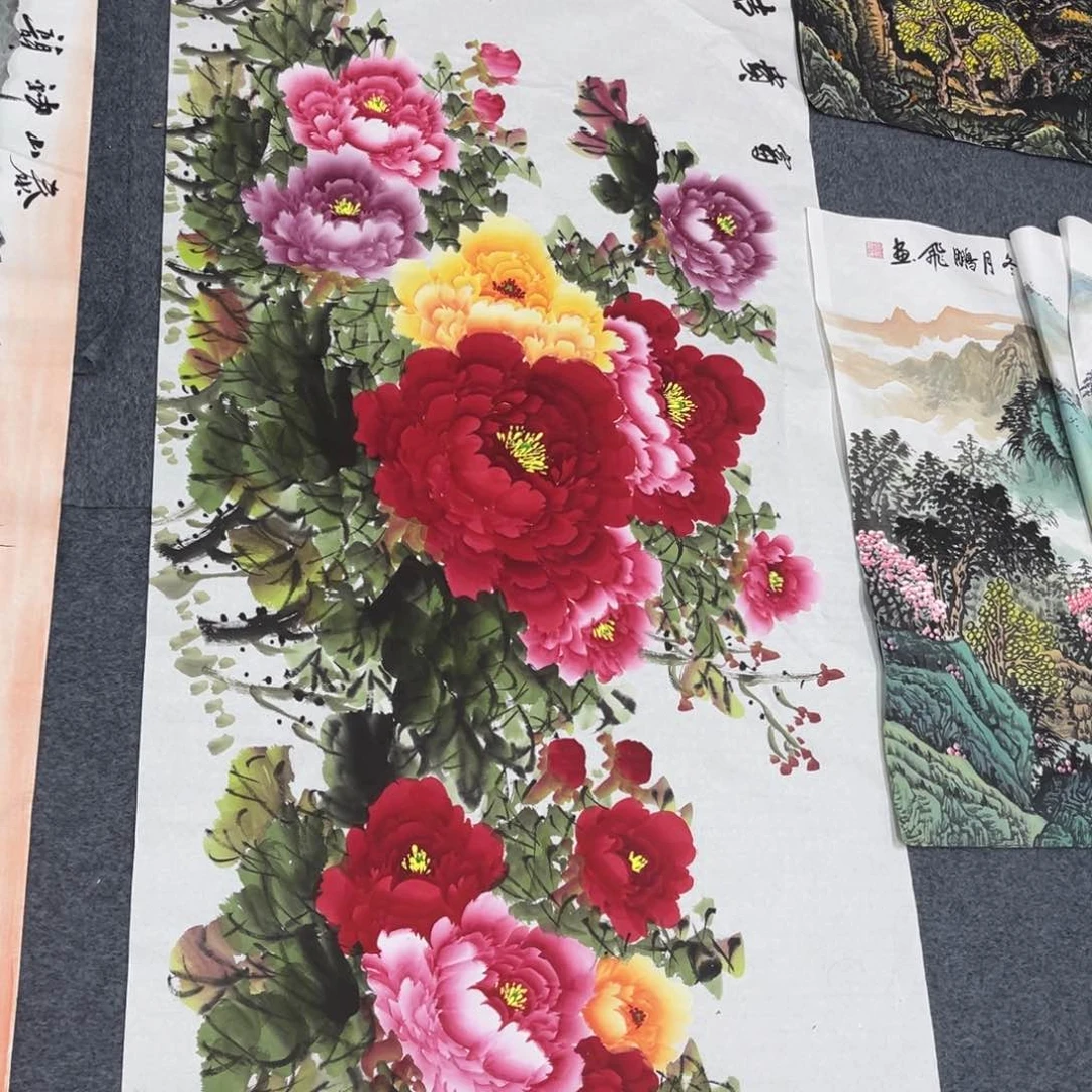 国画宣纸手绘，手工作品