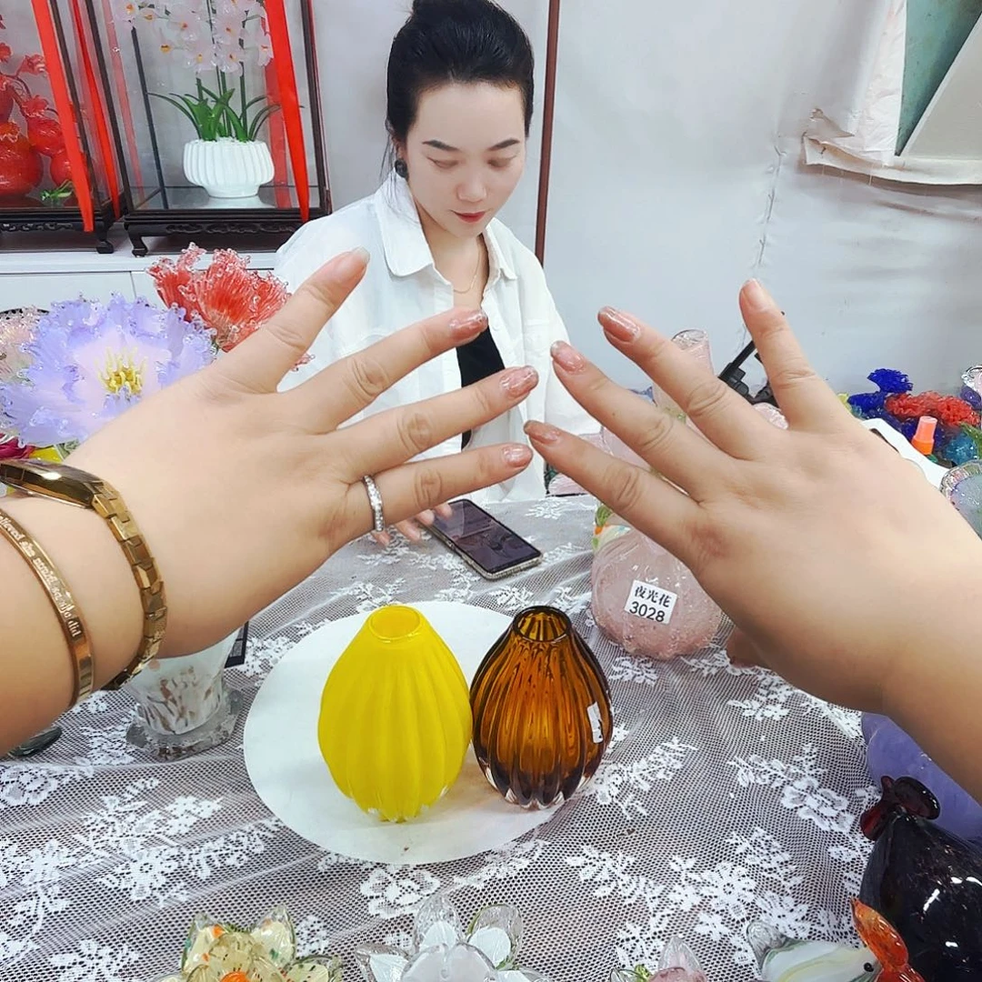 一对香薰瓶琉璃花瓶花器艺术品