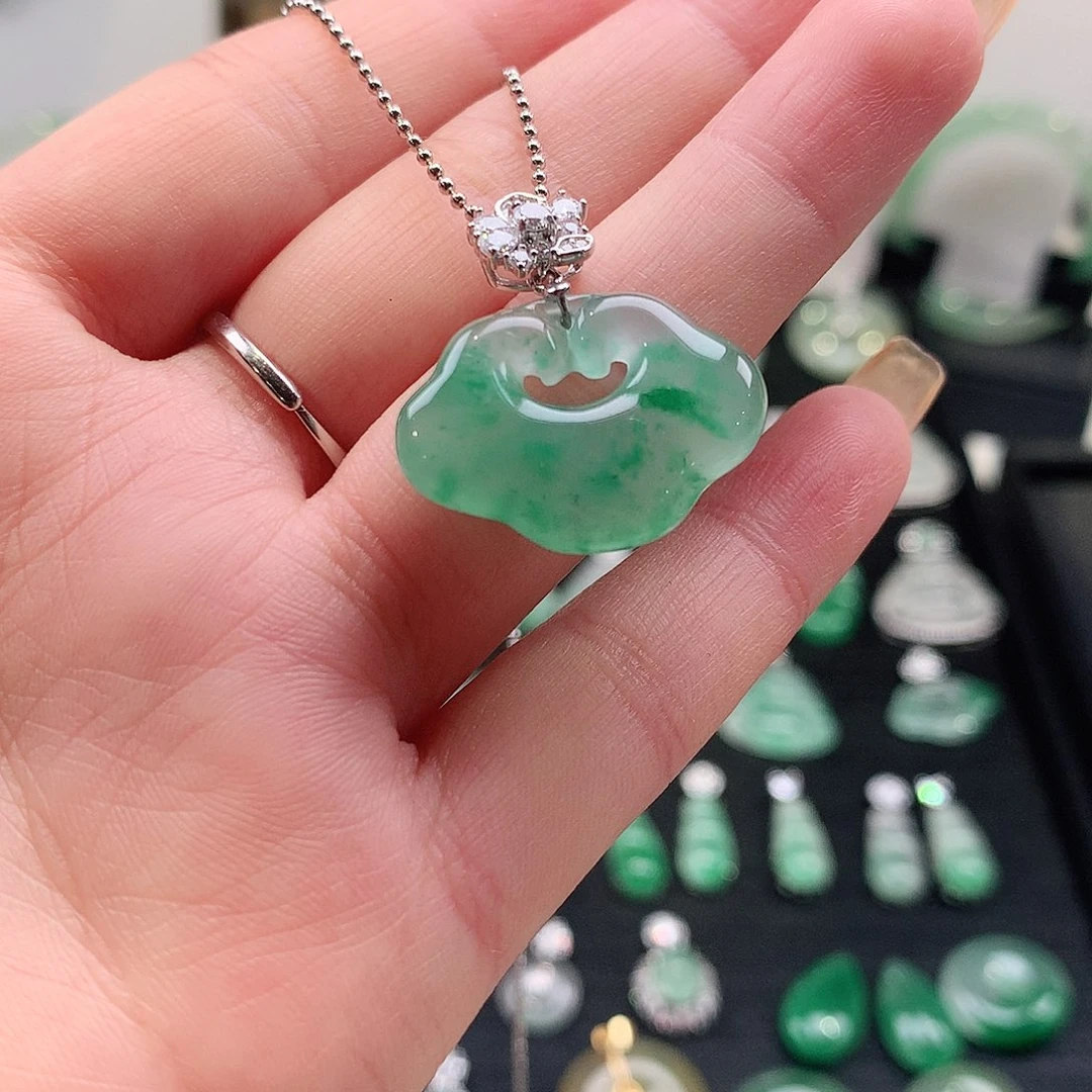 石英质玉银S925镶嵌颈饰